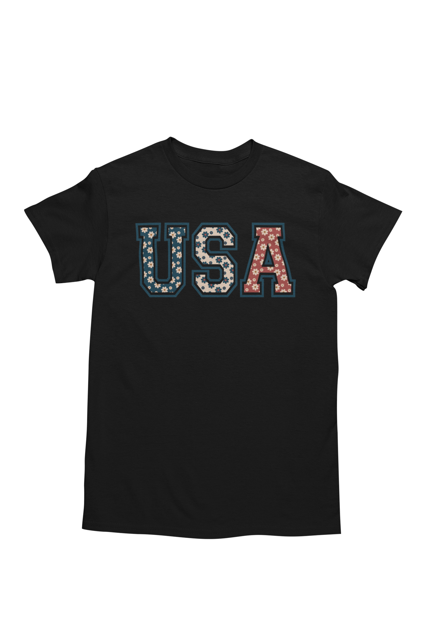 Patriotic USA Retro Flowers