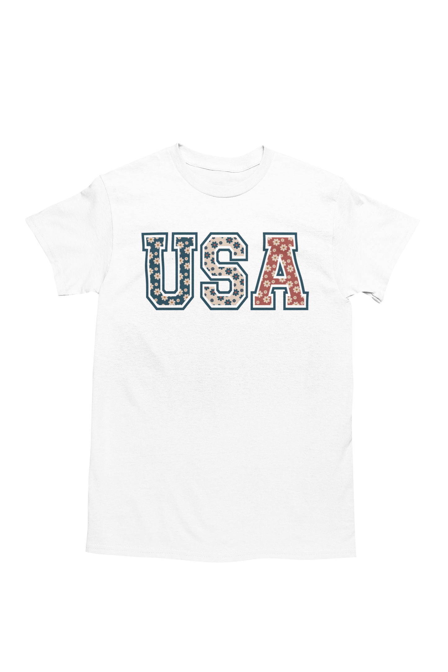 Patriotic USA Retro Flowers