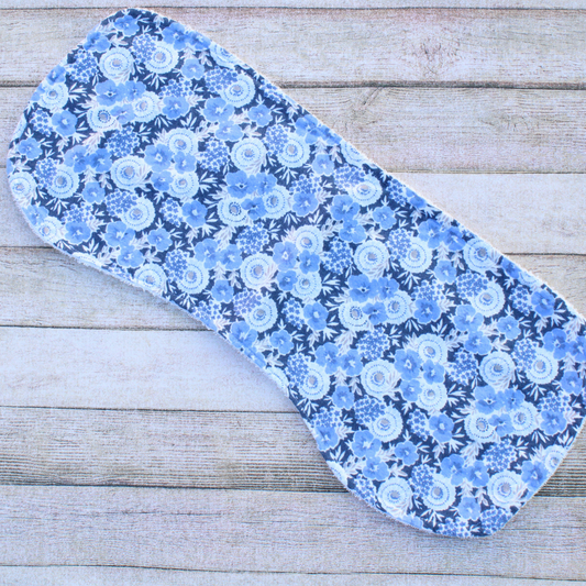 Blue Floral Burp Cloth