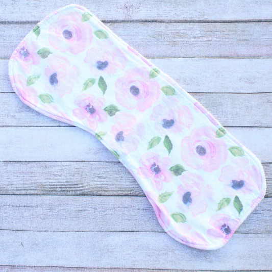 Pink Roses Burp Cloth