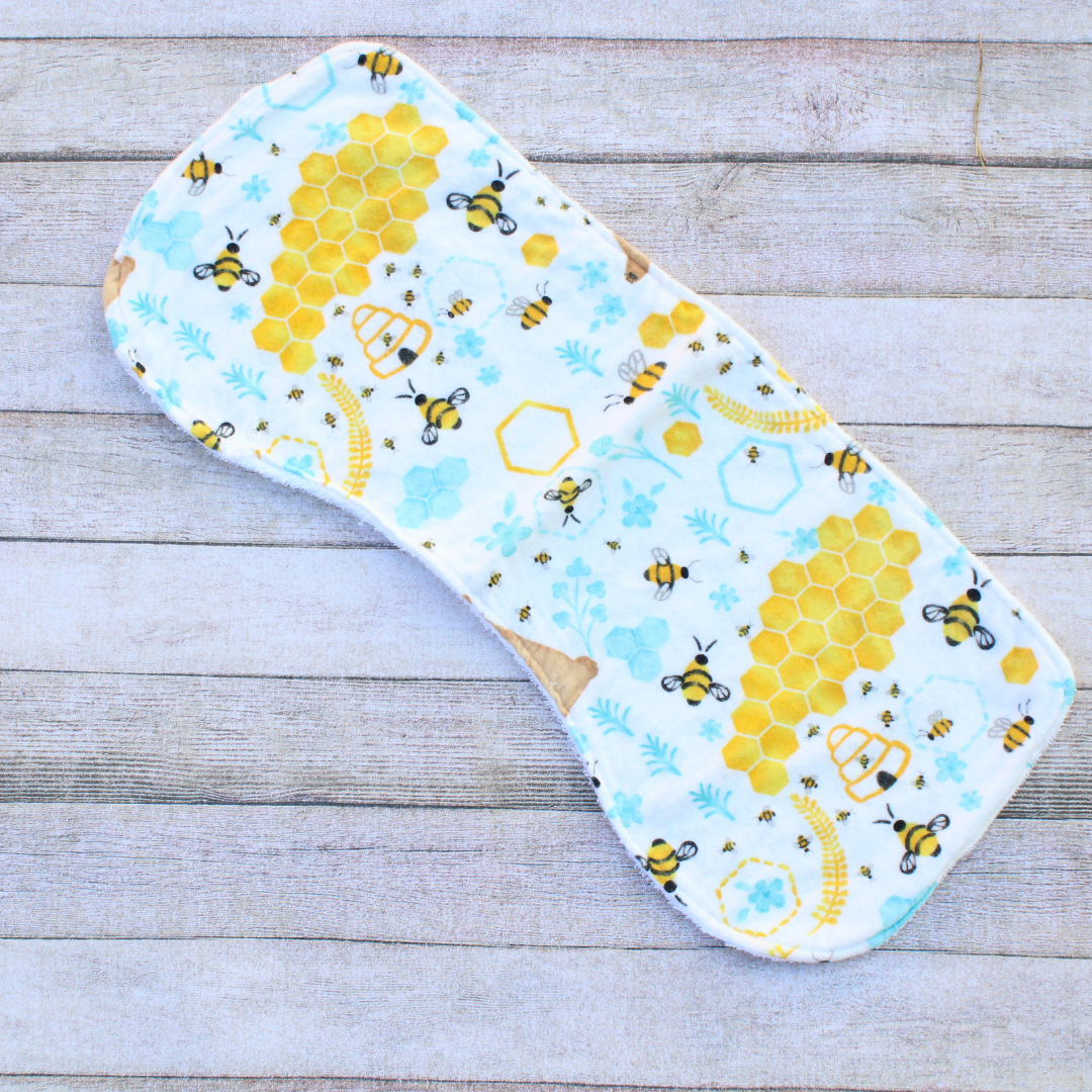 Honey & Bees Burp Cloth