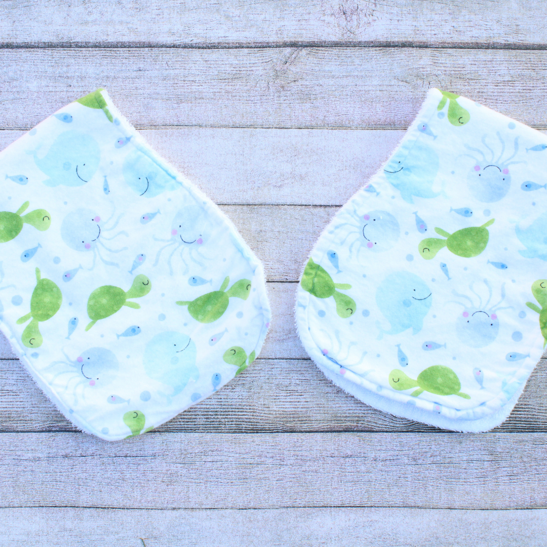 Sea Life Burp Cloth